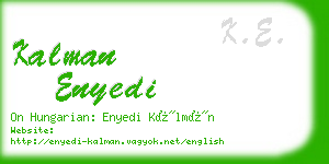 kalman enyedi business card